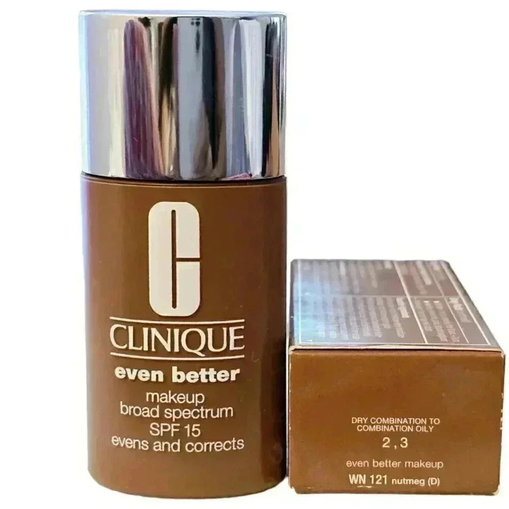 Clinique Even Better Makeup Broad Spectrum SPF 15 WN 121 NUTMEG 1 FL OZ